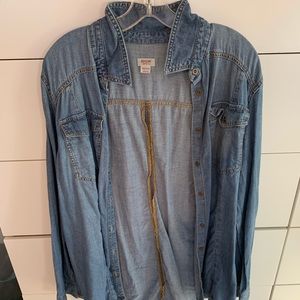 Chambray long sleeve button up